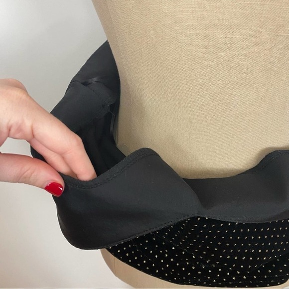 Nude Womens Camisole Black Gold Spaghetti Strap Small - Picture 4 of 5